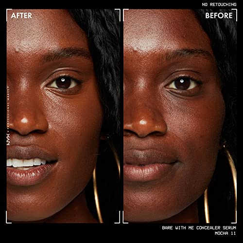 NYX PROFESSIONAL MAKEUP Bare With Me Concealer Serum, Up To 24Hr Hydration - Mocha