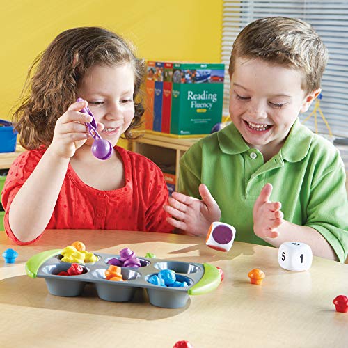 Learning Resources Mini Muffin Match Math Activity Set - 76 Pieces, Ages 3+ Counting Games for Kids, Preschool Learning Toys, Homeschool Learning Toys, Math for Preschoolers
