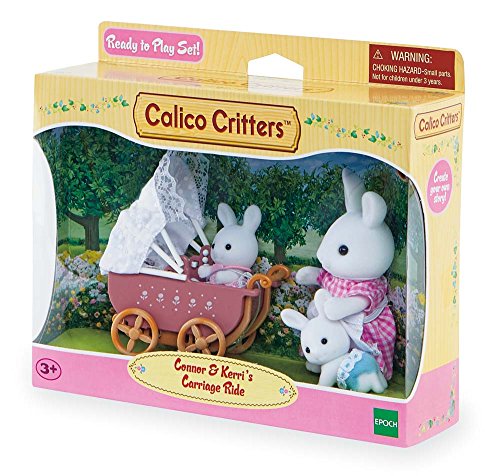 Calico Critters Connor and Kerri’s Carriage Ride, Doll Playset, Collectible, Ready to Play, Model Number: CC2488