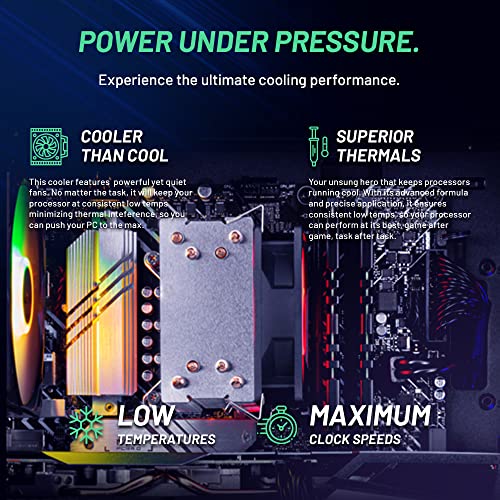 Skytech Nebula Gaming PC Desktop – Intel Core i3 12100F 3.3 GHz, NVIDIA RTX 3050, 500GB NVME SSD, 16GB DDR4 RAM 3200, 600W Gold PSU, Wi-Fi, Windows 11 Home 64-bit