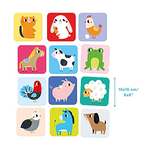 Banana Panda - Suuuper Size Memory Game Farm Animals - Educational Matching Activity for Kids Ages 2 Years +