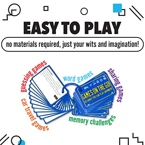 Games on the Go by Continuum Games - Portable Roadtrip Family Games to Challenge and Entertain , Blue