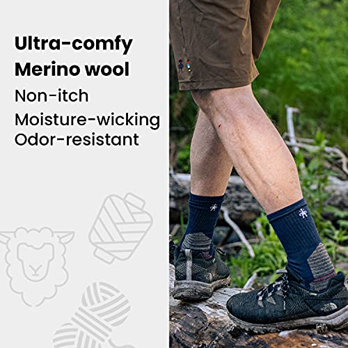 Smartwool Hike Classic Edition Extra Cushion Crew Socks, Black, Medium