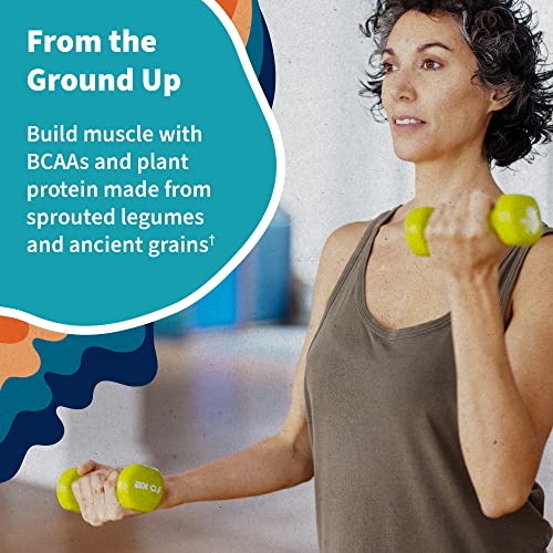 Organic Vegan Unflavored Protein Powder - Garden of Life – 22g Complete Plant Based Raw Protein and BCAAs Plus Probiotics and Digestive Enzymes for Easy Digestion, Non-GMO Gluten-Free Lactose Free 1.2 LB