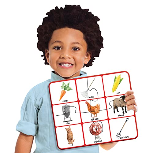 The Learning Journey: Match It! Bingo - Farm - Reading Game for Preschool and Kindergarten 36 Picture Word Cards
