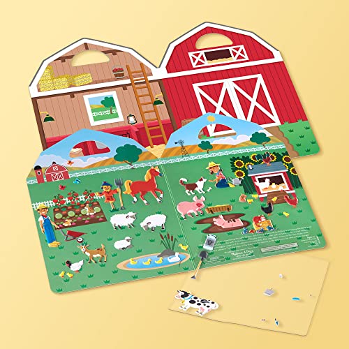 Melissa and Doug Reusable Puffy Sticker Play Set 3 Pack: On The Farm, Princess and Mermaid