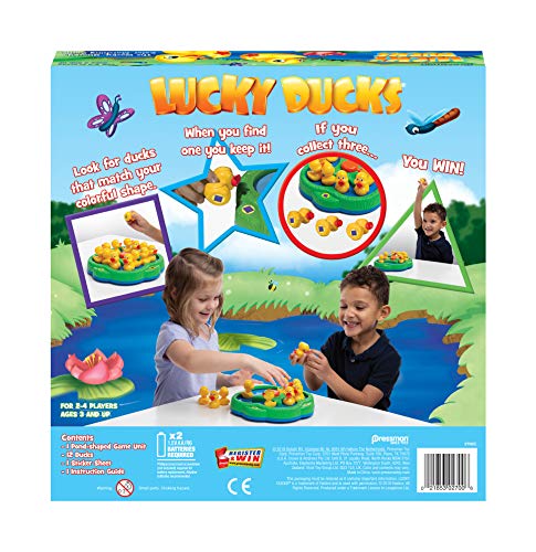 Pressman Lucky Ducks -- The Memory and Matching Game that Moves, 5'