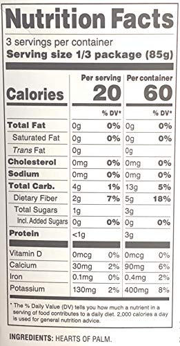 Trader Joe's Hearts of Palm Pasta, Linguine Shaped, Gluten Free, Vegan, 9 ounces (255 grams)