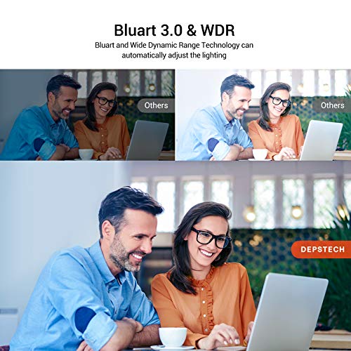 4K Webcam, DEPSTECH DW49 HD 8MP Sony Sensor Autofocus Webcam with Microphone, Privacy Cover and Tripod, Plug and Play USB Computer Web Camera for Pro Streaming/Online Teaching/Video Calling/Zoom/Skype