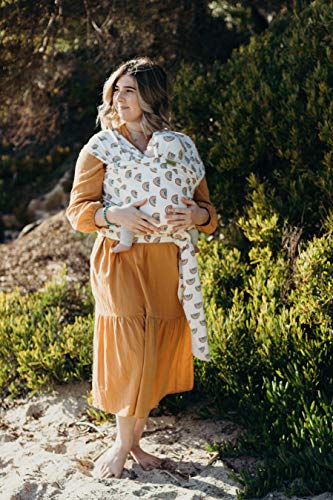 Boba Wrap Baby Carrier - Original Stretchy Infant Sling, Perfect for Newborn Babies and Children up to 35 lbs (Rainbows Serenity)