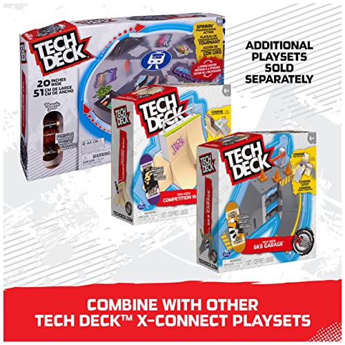 TECH DECK, Sk8 Garage X-Connect Park Creator, Customizable and Buildable Ramp Set with Exclusive Fingerboard, Kids Toy for Boys and Girls Ages 6 and up