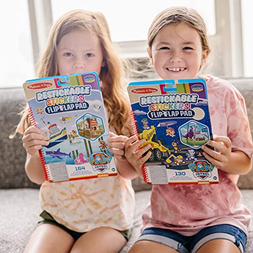 Melissa and Doug PAW Patrol Restickable Stickers Flip-Flap Pad 3-Pack – Classic Missions, Adventure Bay, Ultimate Rescue - PAW Patrol Toys, Reusable Sticker Books For Kids Ages 3+
