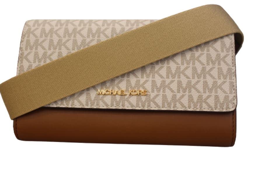 Michael Kors Jet Set Travel Multifunction Phone Crossbody Bag (VANILLA.)