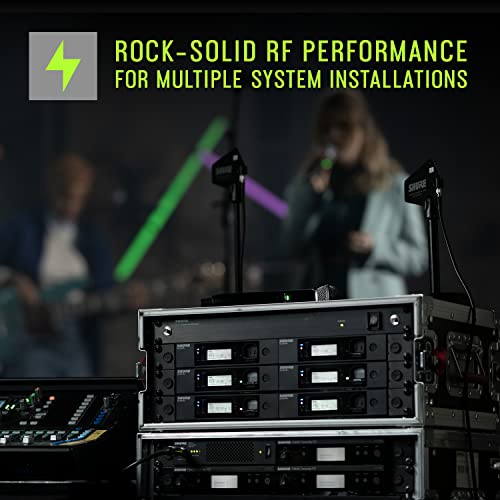 Shure GLX-D+ Dual Band Pro Digital Wireless Bodypack Transmitter - 300 ft Range, 12 hr Battery, On/Off Switch, Belt Clip, TA4F (TQG), for use with GLXD+ Systems - Receiver Sold Separately (GLXD1+=-Z3)