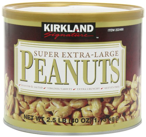 Kirkland Signature Super XL VA Peanuts, 40 Ounce, Light Brown