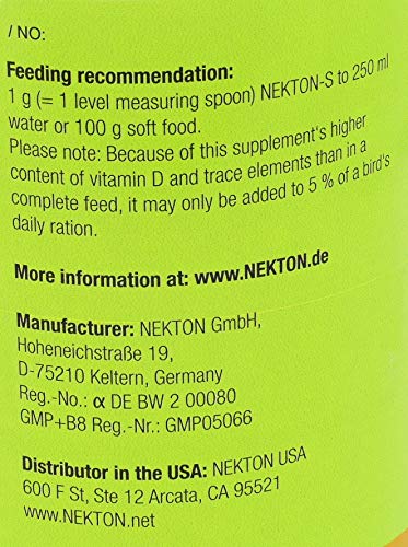 Nekton S Multi-Vitamin for Birds, 700gm, Model: 201750