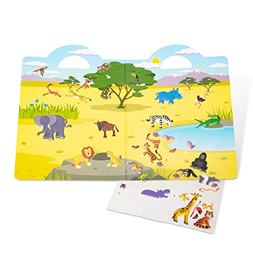 Melissa and Doug Puffy Sticker Play Sets - Safari, Pirate, On the Farm - Reusable Dress Up Doll Stickers, Restickable Puffy Sticker Book For Kids Ages 4+