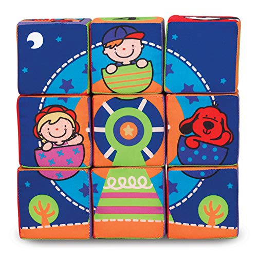 Melissa and Doug K's Kids Match and Build Soft Blocks Set For Toddlers, Building Blocks, Sensory Baby Stacking Toys