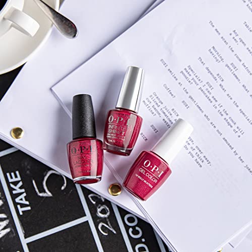 OPI Infinite Shine 2 Long-Wear Lacquer, I’m Really an Actress, Red Long-Lasting Nail Polish, Hollywood Collection, 0.5 fl oz