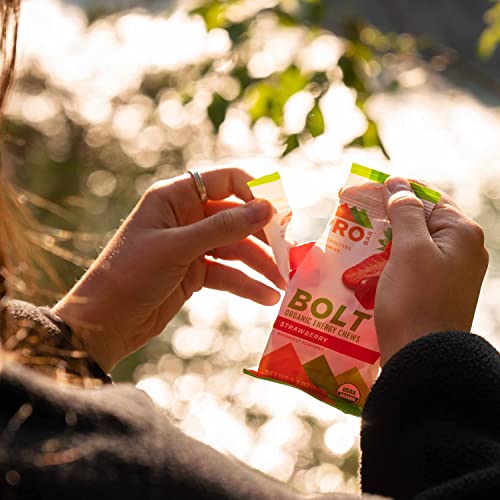PROBAR - Bolt Organic Energy Chews, Strawberry, Non-GMO, Gluten-Free, USDA Certified Organic, Healthy, Natural Energy, Fast Fuel with Vitamins B and C (12 Count)