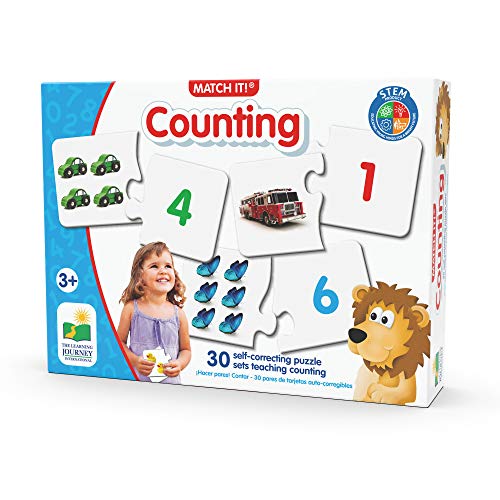 The Learning Journey: Match It! - Counting - 30 Piece Self-Correcting Number and Learn to Count Puzzle - Preschool Learning Toys - Award Winning Toys