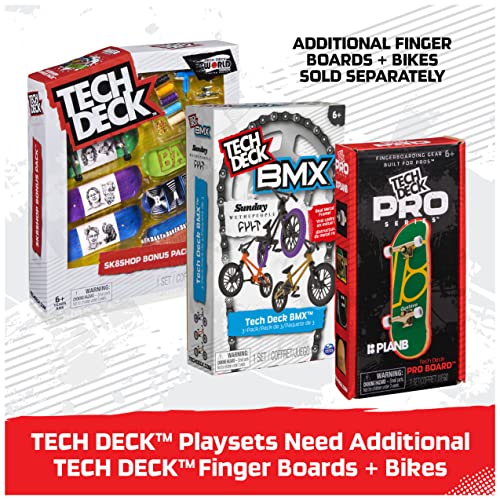 TECH DECK, Sk8 Garage X-Connect Park Creator, Customizable and Buildable Ramp Set with Exclusive Fingerboard, Kids Toy for Boys and Girls Ages 6 and up