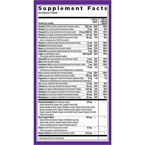 New Chapter Advanced Perfect Prenatal Vitamins - 270ct, Organic, Non-GMO Ingredients for Healthy Baby and Mom - Folate (Methylfolate), Iron, Vitamin D3, Fermented with Whole Foods and Probiotics