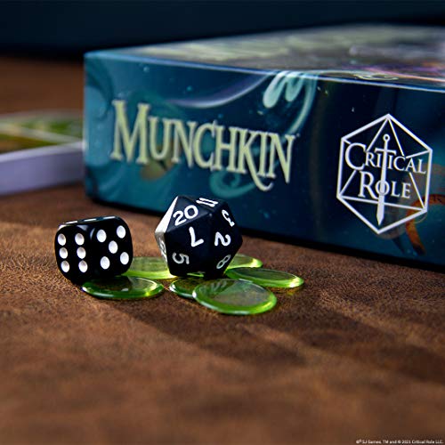 USAOPOLY Munchkin: Critical Role Card Game | Munchkin Game Featuring Critical Role Mighty Nein Campaign | Officially Licensed Critical Role Card Game | Familiar Members, Characters and Guests
