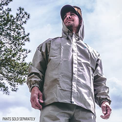 FROGG TOGGS Men's Ultra-lite2 Waterproof Breathable Rain Jacket, Khaki, Large