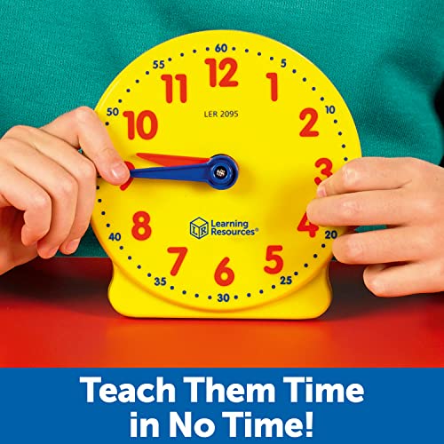 Learning Resources Big Time Student Clock, Teaching and Demonstration Clock, Develops Time and Early Math Skills, Clock for Learning, 12 Hour, Ages 5+