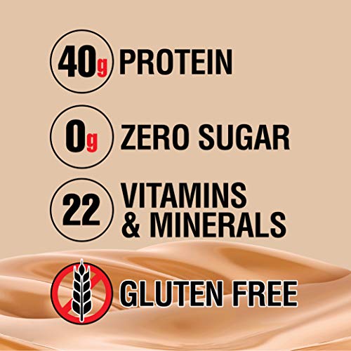 Lean Body Ready-to-Drink Salted Caramel Protein Shake, 40g Protein, Whey Blend, 0 Sugar, Gluten Free, 22 Vitamins and Minerals, 17 Fl Oz (Pack of 12)