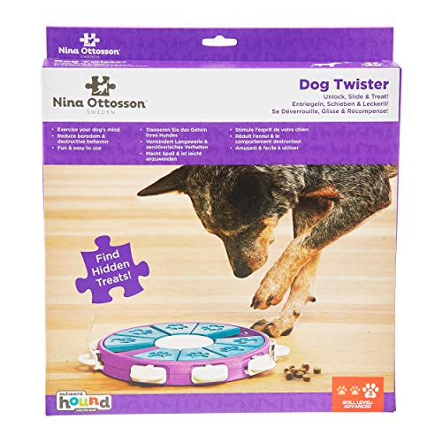 Outward Hound Nina Ottosson Dog Twister Interactive Treat Puzzle Dog Toy, Advanced
