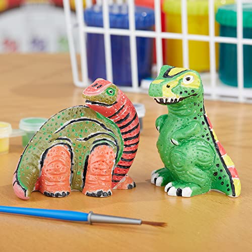Melissa and Doug Created by Me! Dinosaur Figurines Craft Kit (2 Resin Dinosaurs, 6 Paints, Paintbrush)