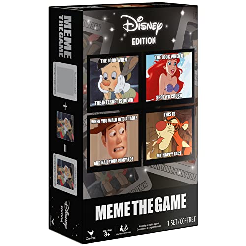 Meme The Game, Disney Version Funny Cards Family Party Travel Activity, for Adults and Kids Ages 8 and Up