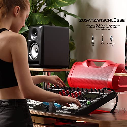 Monster Blaster 3.0 Portable Speaker, 120W Wireless Bluetooth Speaker, IPX5 Rechargeable Waterproof Bluetooth Speaker with USB Charge Out and Aux Input