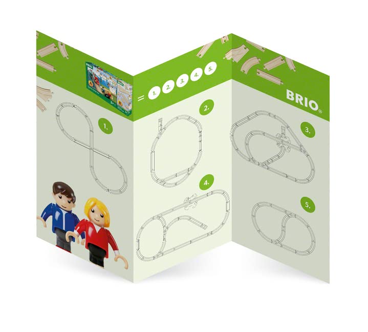 BRIO World - 33773 Railway Starter Set | 26 Piece Toy Train with Accessories and Wooden Tracks for Kids Age 3 and Up - Green