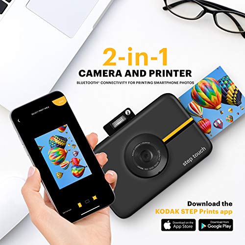 Kodak Step Touch Instant Camera with 3.5” LCD Touchscreen Display,13MP 1080p HD Video (Black) Starter Bundle