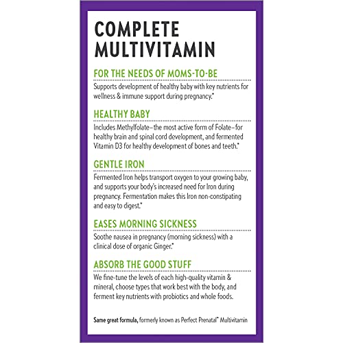 New Chapter Advanced Perfect Prenatal Vitamins - 270ct, Organic, Non-GMO Ingredients for Healthy Baby and Mom - Folate (Methylfolate), Iron, Vitamin D3, Fermented with Whole Foods and Probiotics