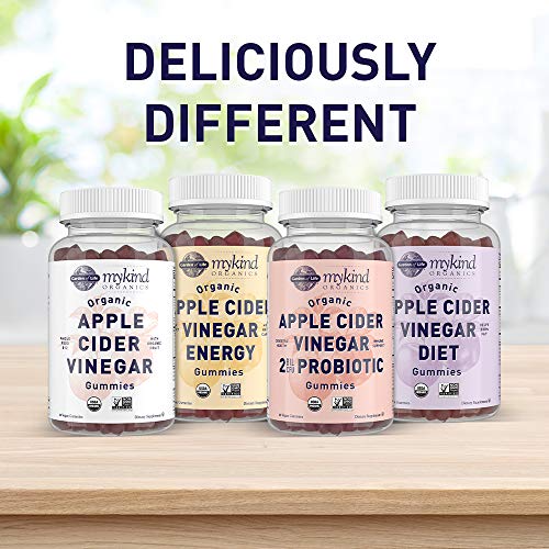 Garden of Life Apple Cider Vinegar Diet Gummies mykind Organics - Organic ACV Gummy Vitamins with Svetol Green Coffee Bean Extract to Burn Fat - 63 Vegan Non-GMO Gummies for Weight Loss and Detox