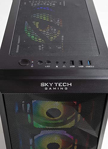 Skytech Chronos Gaming PC Desktop – Intel Core i5 12400F 2.5 GHz, RTX 3060, 500GB NVME SSD, 16G DDR4 3200, 650W Gold PSU, AC Wi-Fi, Windows 11 Home 64-bit