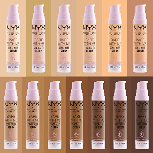 NYX PROFESSIONAL MAKEUP Bare With Me Concealer Serum, Up To 24Hr Hydration - Mocha