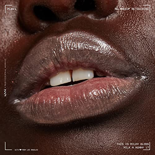 NYX PROFESSIONAL MAKEUP This Is Milky Gloss, Lip Gloss with 12 Hour Hydration, Vegan - Milk and Hunny (Honey Nude)