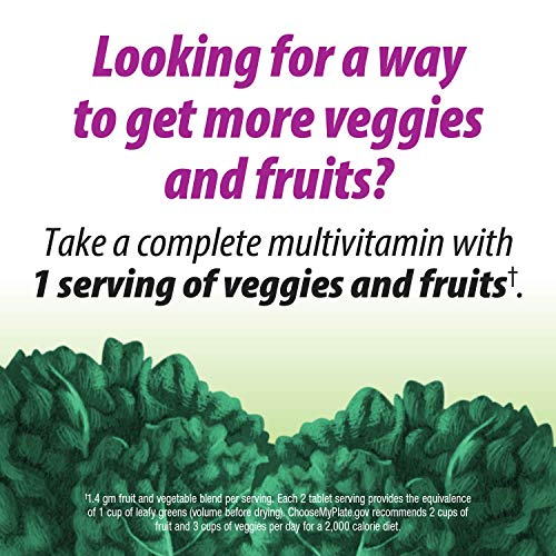 Nature's Way Alive! Garden Goodness Multivitamin for Women, 1 Serving Veggies and Fruits**, with Organic Kale, High Potency B-Vitamins, 60 Tablets