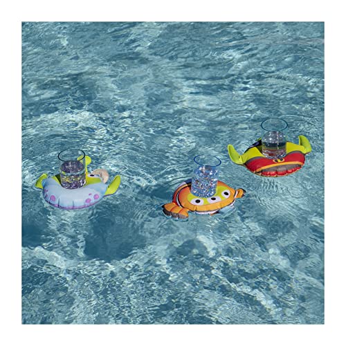 SwimWays Disney Pixar Inflatable Floating Pool Drink Holders, Toy Story Alien Mash-Up (6 Pack)