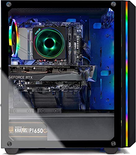 Skytech Chronos Gaming PC Desktop – Intel Core i5 12400F 2.5 GHz, RTX 3060, 500GB NVME SSD, 16G DDR4 3200, 650W Gold PSU, AC Wi-Fi, Windows 11 Home 64-bit