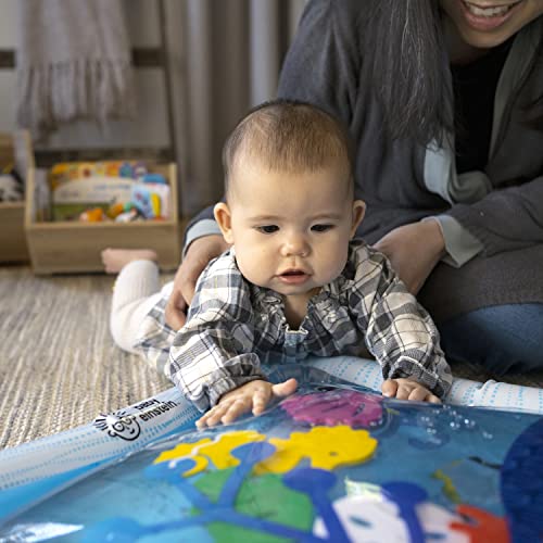 Baby Einstein Octopus Water Play Mat - Safety Fill Line, Tummy Time Activity and Sensory-Toy for Babies Newborn and up, Blue