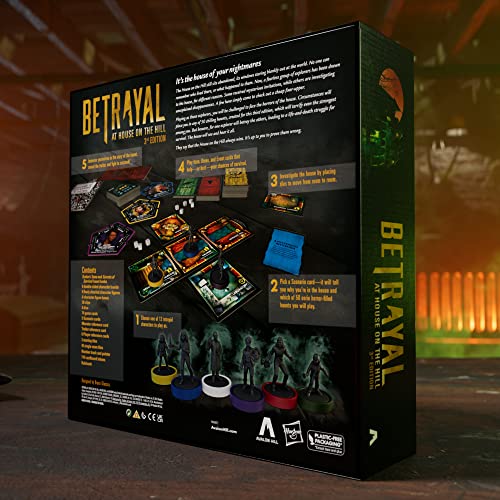 Hasbro Gaming Avalon Hill Betrayal at The House on The Hill 3rd Edition Cooperative Board Game, Ages 12 and Up, 3-6 Players, 50 Chilling Scenarios
