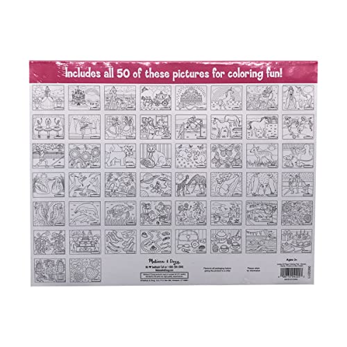 Melissa and Doug Jumbo 50-Page Kids' Coloring Pad - Horses, Hearts, Flowers, and More