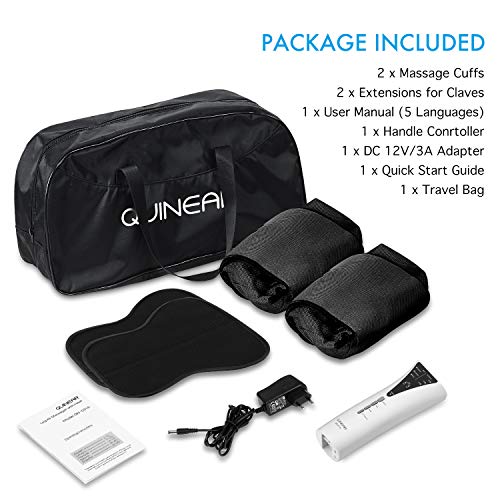 QUINEAR Leg Massager with Heat Air Compression Massage for Foot and Calf Helpful for Circulation and Muscles Relaxation(FSA or HSA Approved)