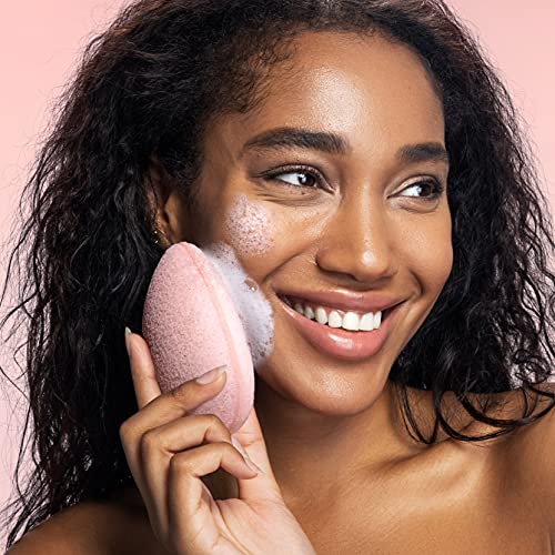 Real Techniques Sponge+ Beauty Makeup Blenders, Poreless Perfection Kit, for Facial Cleanser, Foundation, and Setting Powder, Probiotic Infused, For Natural and Matte Finish, 3 Piece Kit